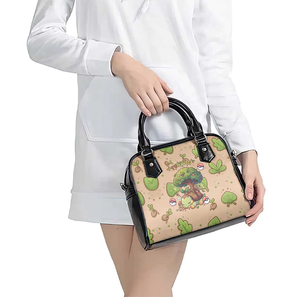 Turtwig Shoulder Handbag Whimsical Forest Sprout Art