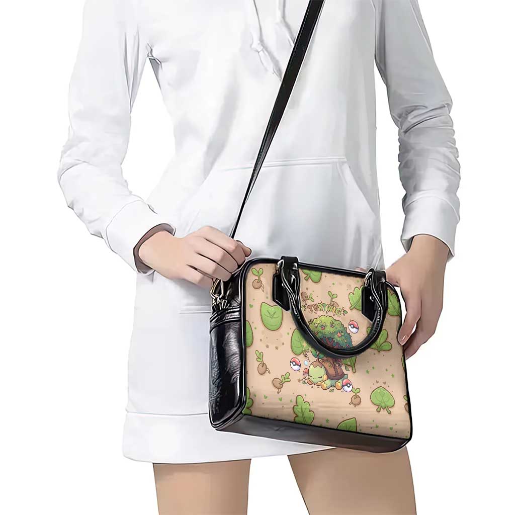Turtwig Shoulder Handbag Whimsical Forest Sprout Art