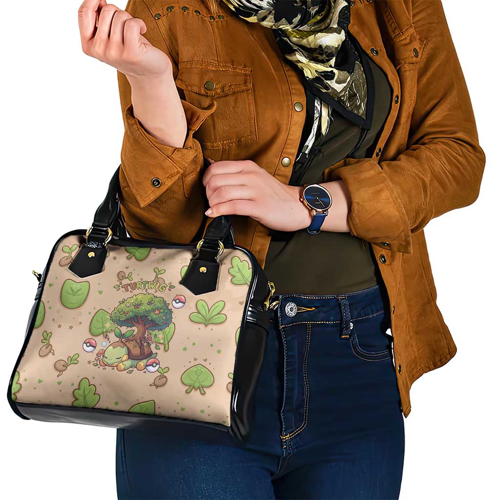 Turtwig Shoulder Handbag Whimsical Forest Sprout Art
