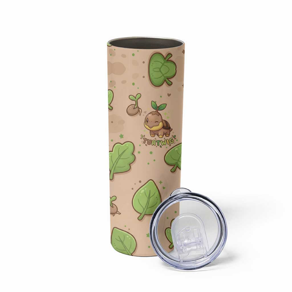 Turtwig Skinny Tumbler Whimsical Forest Sprout Art
