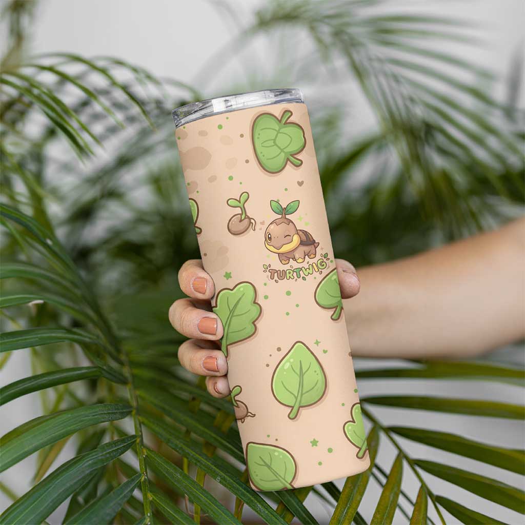 Turtwig Skinny Tumbler Whimsical Forest Sprout Art
