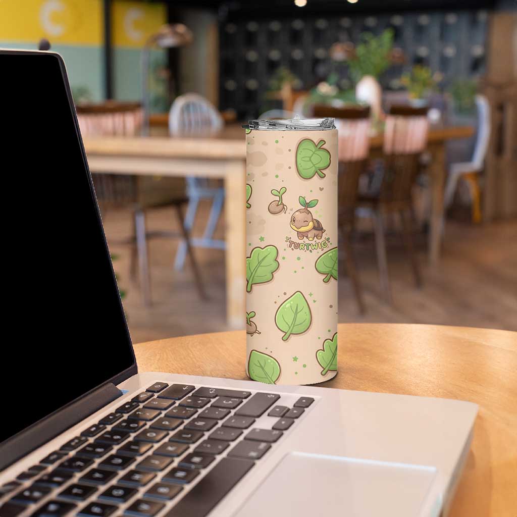 Turtwig Skinny Tumbler Whimsical Forest Sprout Art