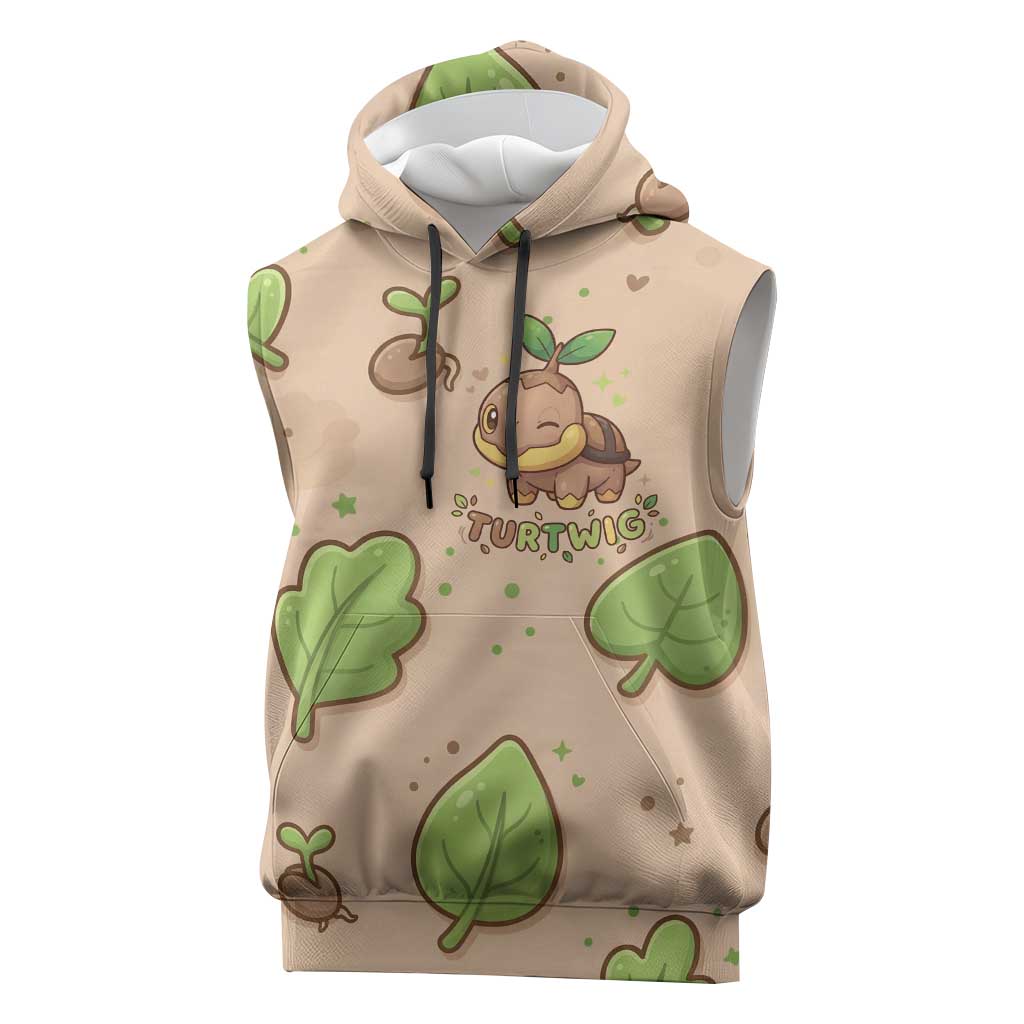 Turtwig Sleeveless Hoodie Whimsical Forest Sprout Art
