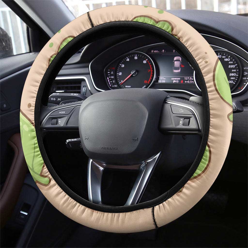Turtwig Steering Wheel Cover Whimsical Forest Sprout Art