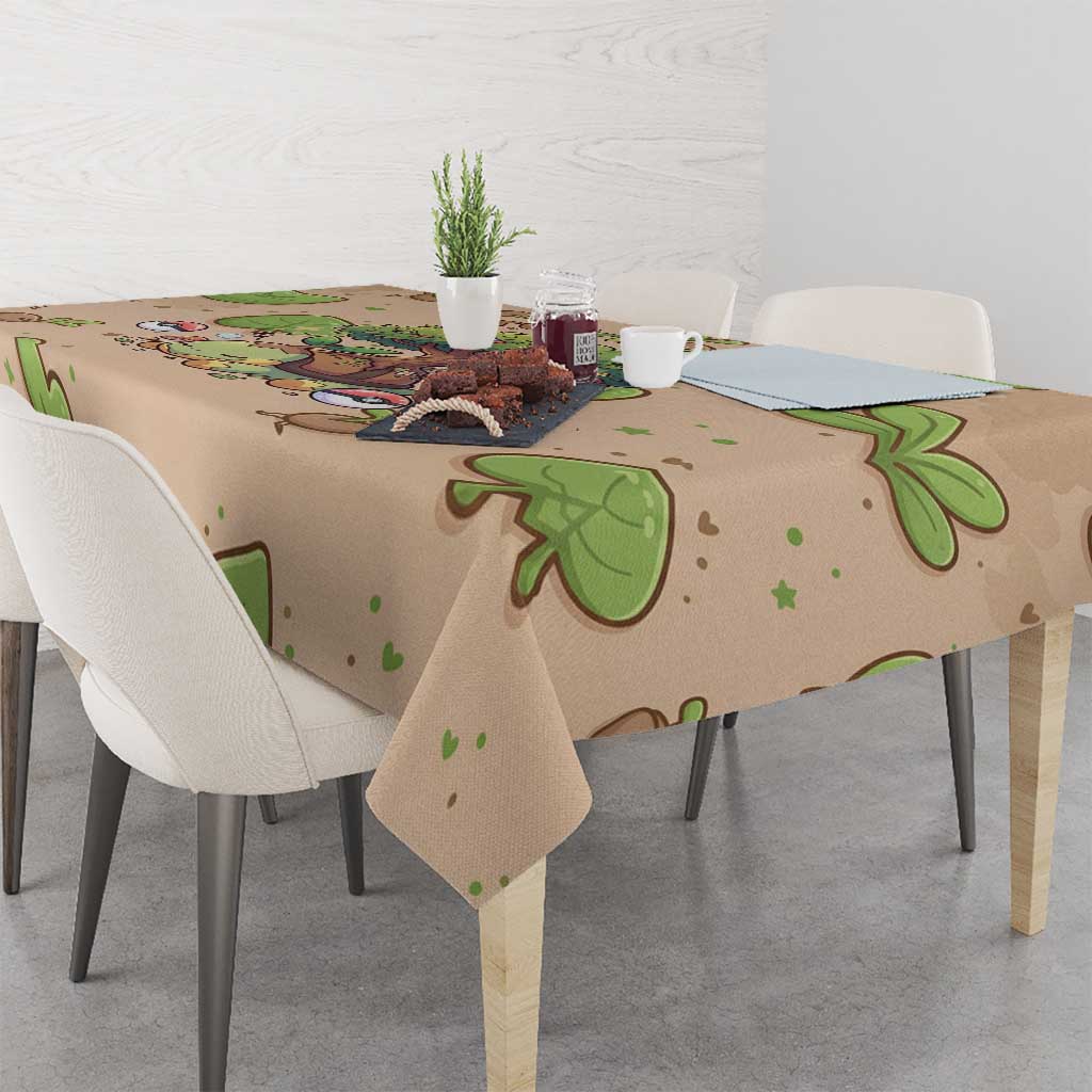 Turtwig Tablecloth Whimsical Forest Sprout Art