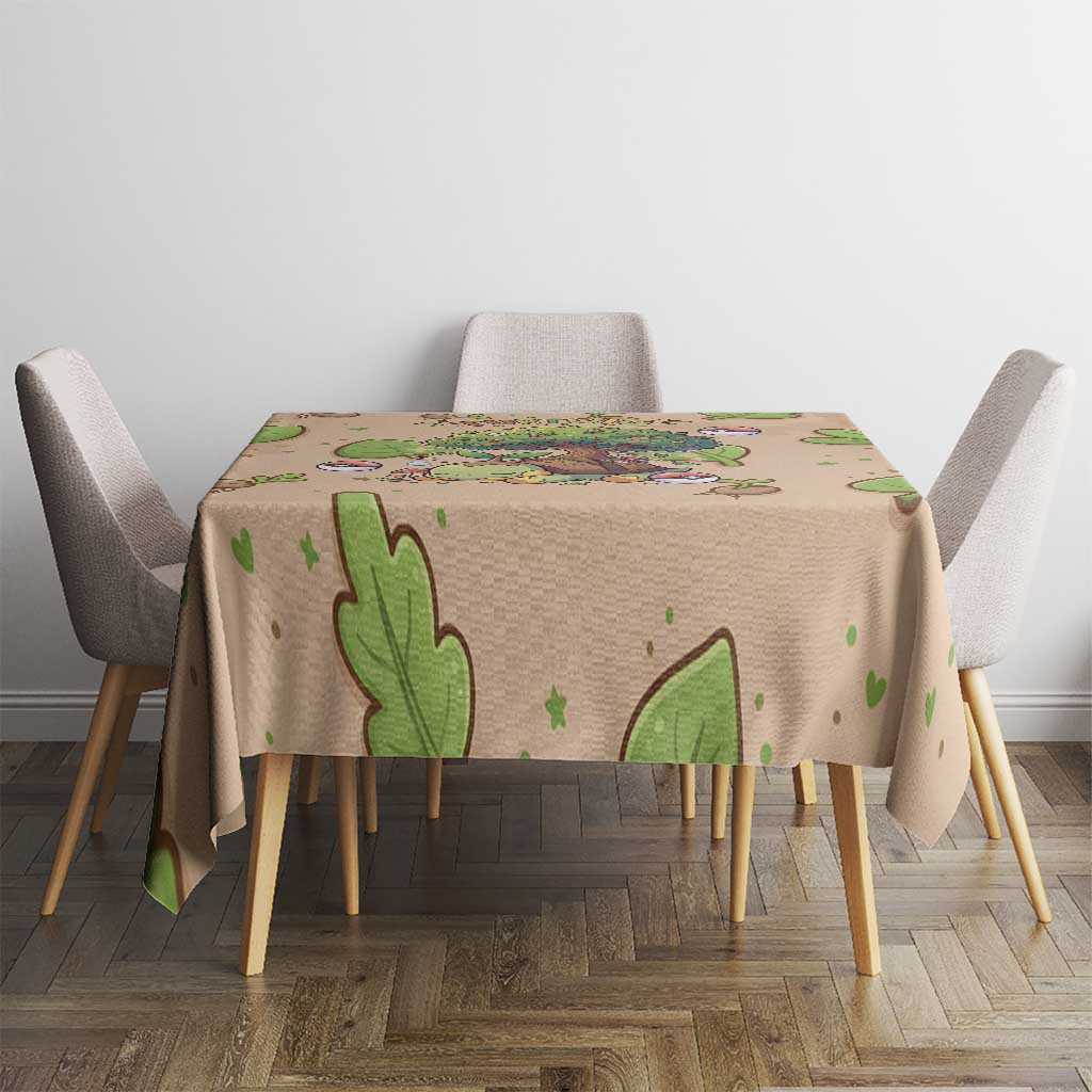 Turtwig Tablecloth Whimsical Forest Sprout Art