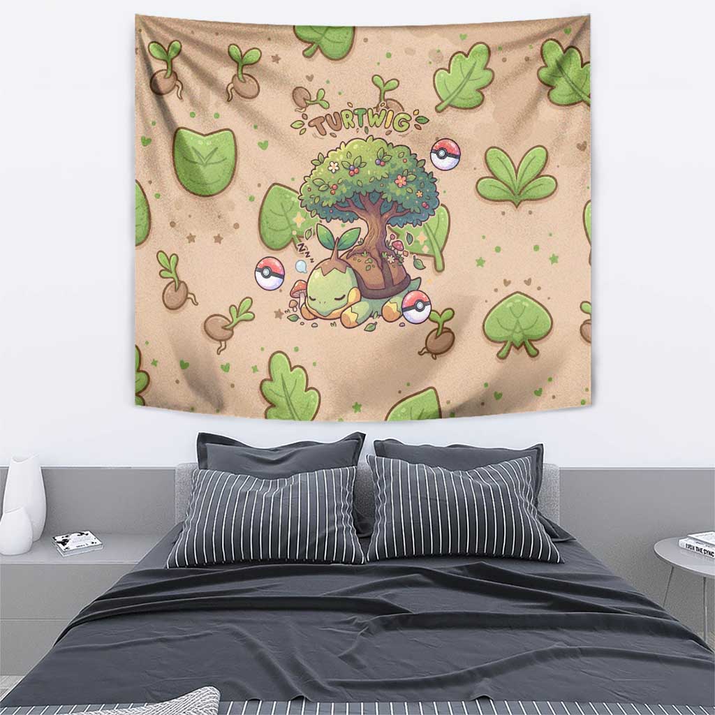 Turtwig Tapestry Whimsical Forest Sprout Art