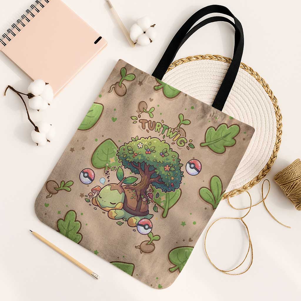 Turtwig Tote Bag Whimsical Forest Sprout Art