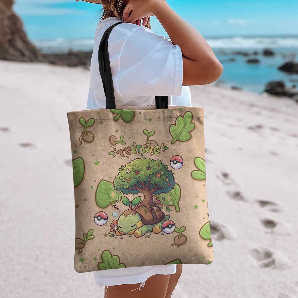 Turtwig Tote Bag Whimsical Forest Sprout Art