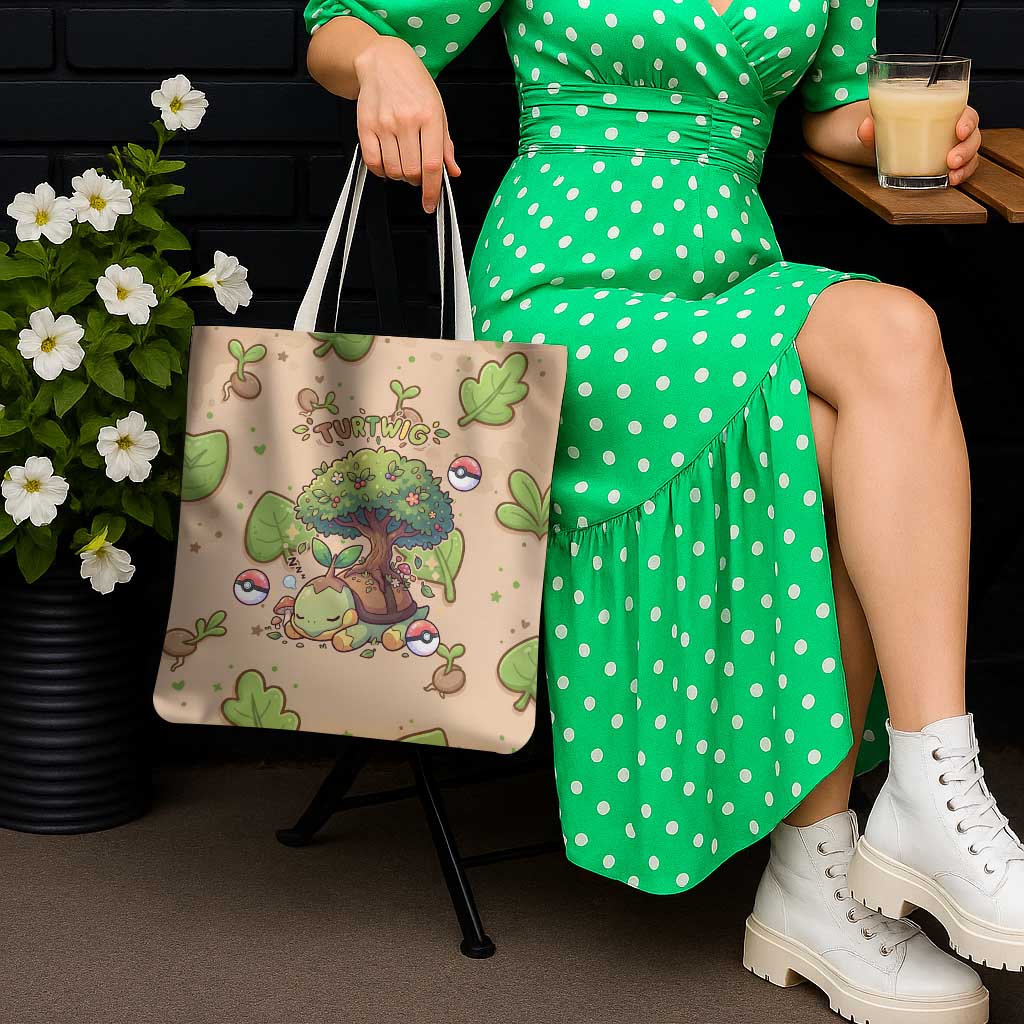Turtwig Tote Bag Whimsical Forest Sprout Art