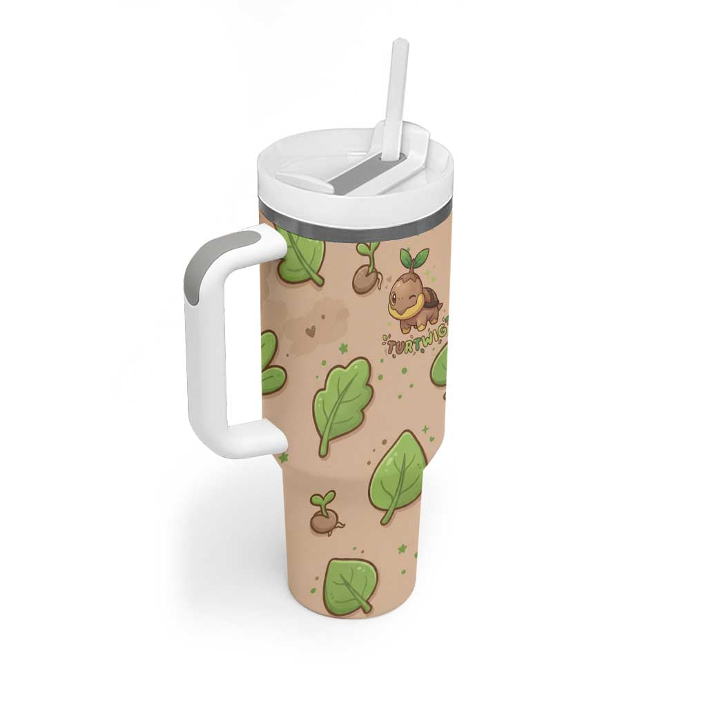 Turtwig Tumbler With Handle Whimsical Forest Sprout Art