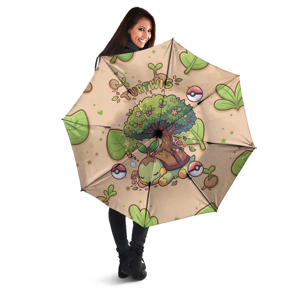 Turtwig Umbrella Whimsical Forest Sprout Art