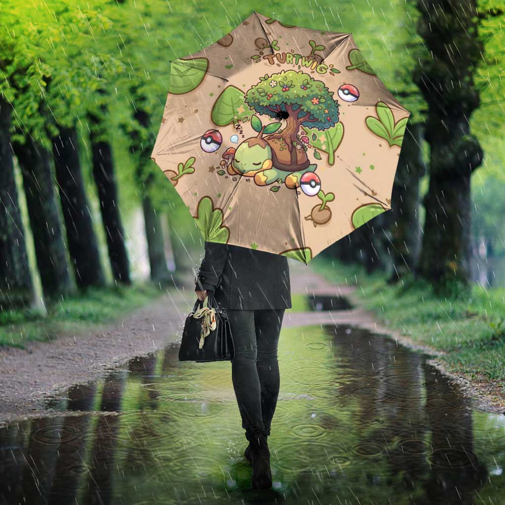Turtwig Umbrella Whimsical Forest Sprout Art