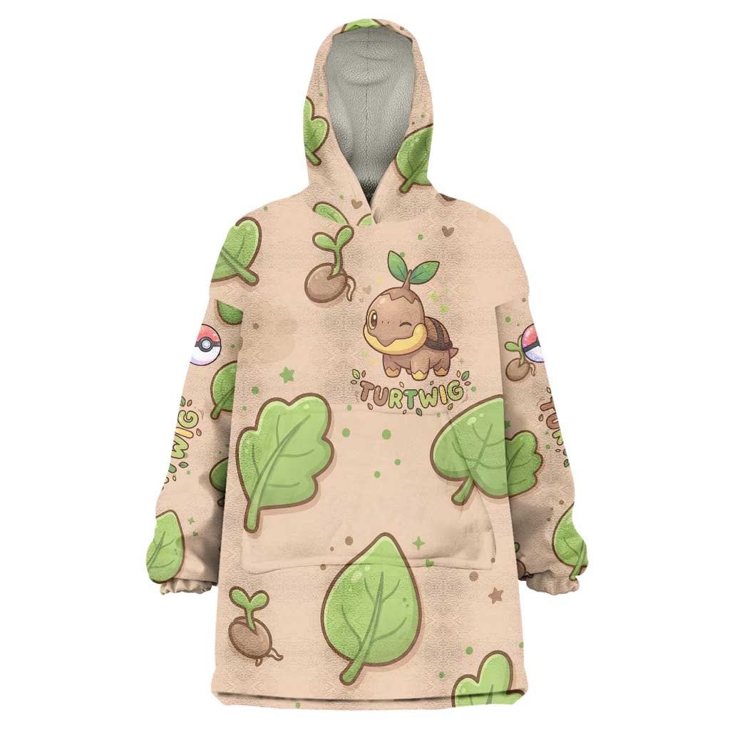 Turtwig Wearable Blanket Hoodie Whimsical Forest Sprout Art