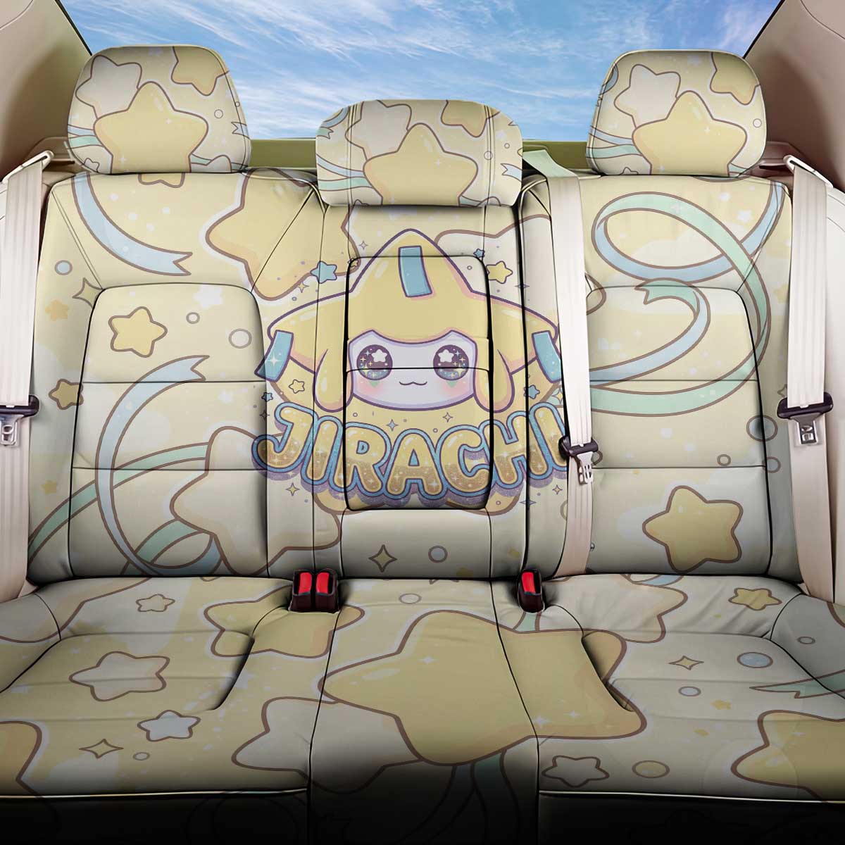 Jirachi Back Car Seat Cover Pastel Dreamy Starwish Art
