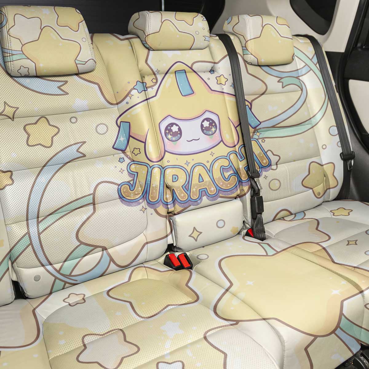 Jirachi Back Car Seat Cover Pastel Dreamy Starwish Art