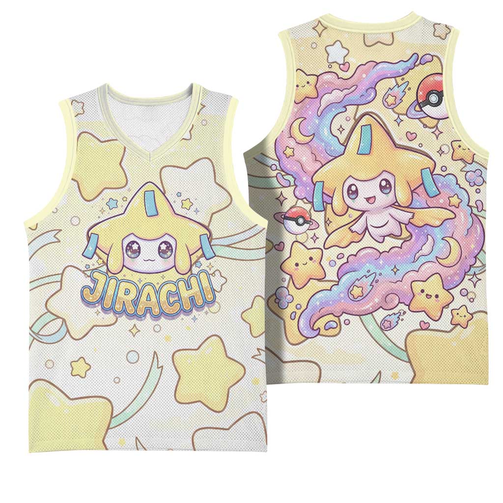 Jirachi Basketball Jersey Pastel Dreamy Starwish Art