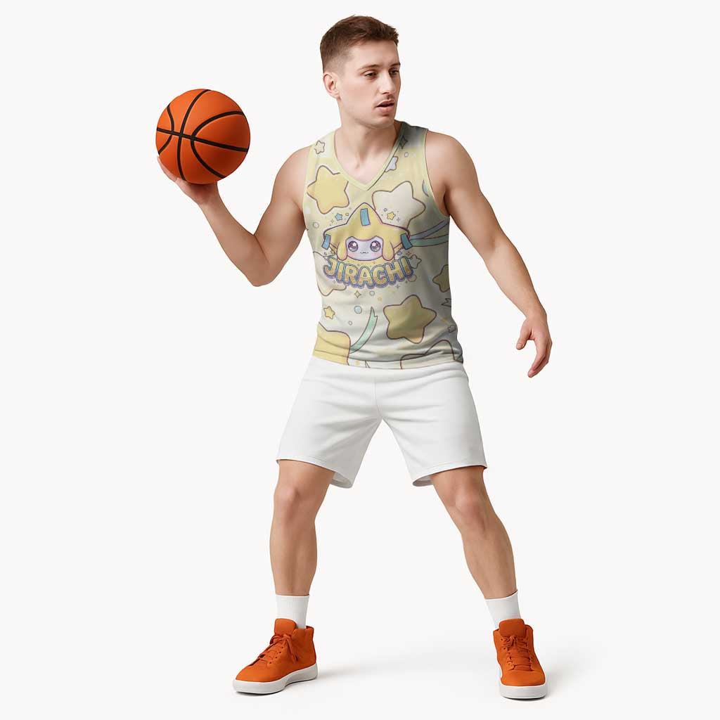Jirachi Basketball Jersey Pastel Dreamy Starwish Art