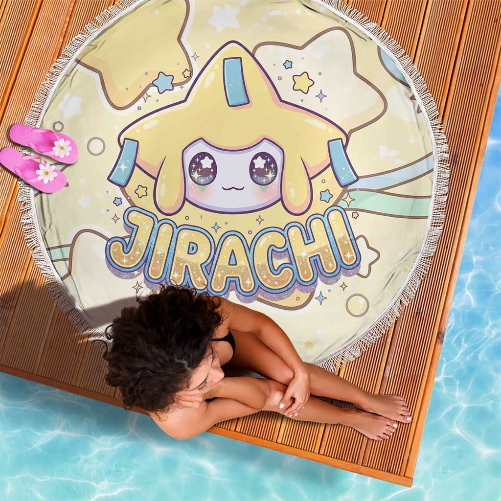 Jirachi Beach Blanket Pastel Dreamy Starwish Art