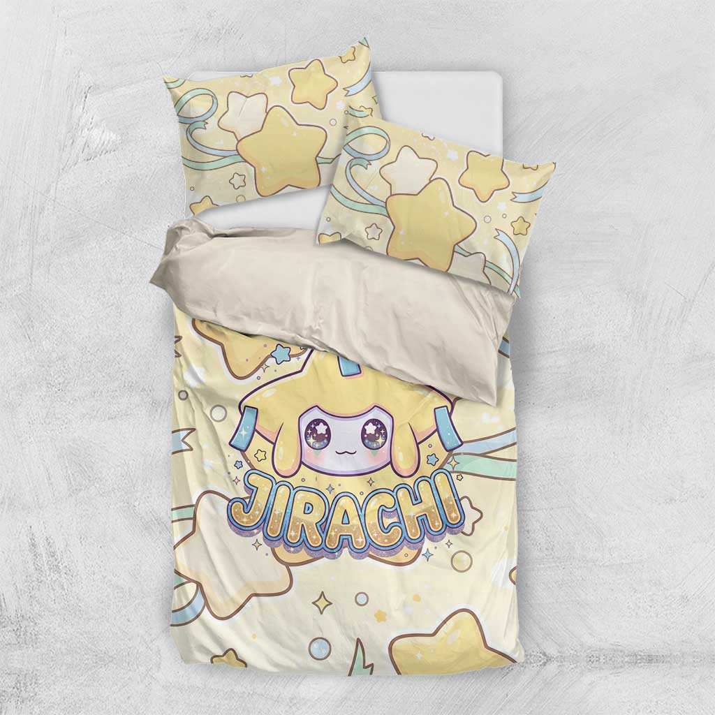 Jirachi Bedding Set Pastel Dreamy Starwish Art