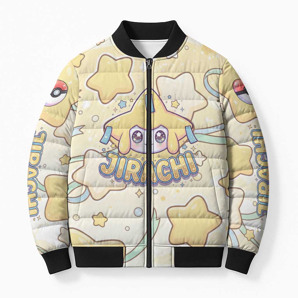Jirachi Bomber Puffer Jacket Pastel Dreamy Starwish Art
