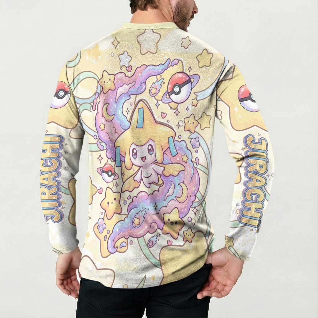 Jirachi Button Sweatshirt Pastel Dreamy Starwish Art