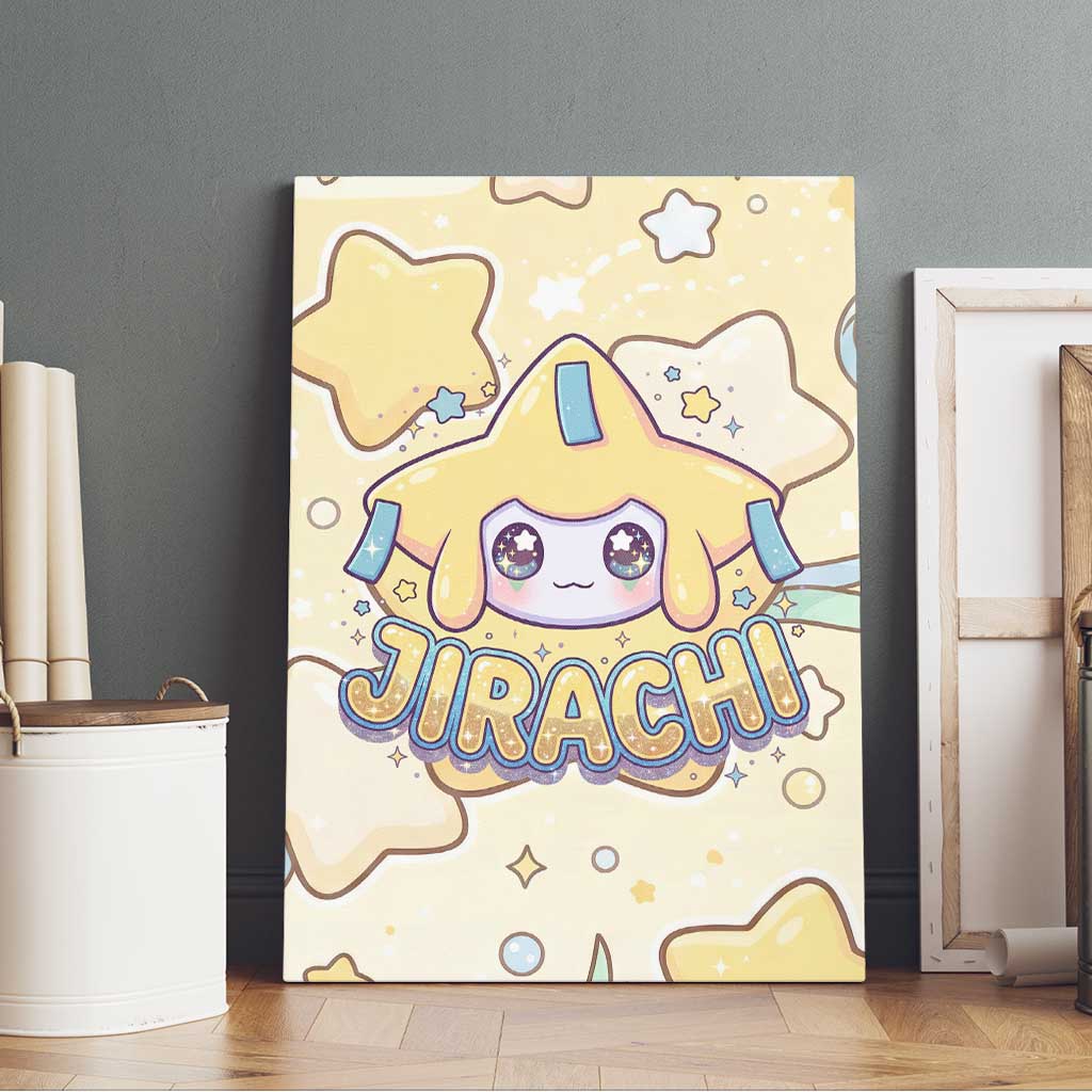 Jirachi Canvas Wall Art Pastel Dreamy Starwish Art