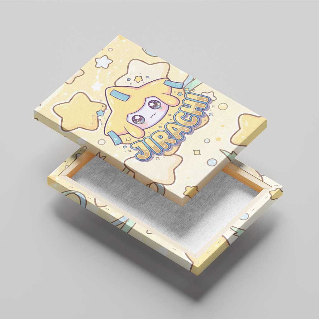 Jirachi Canvas Wall Art Pastel Dreamy Starwish Art
