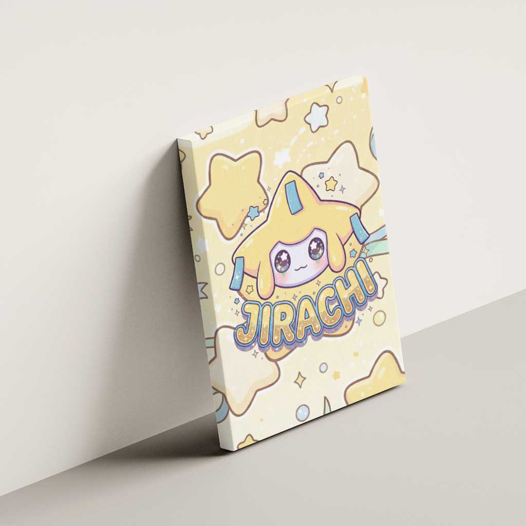 Jirachi Canvas Wall Art Pastel Dreamy Starwish Art