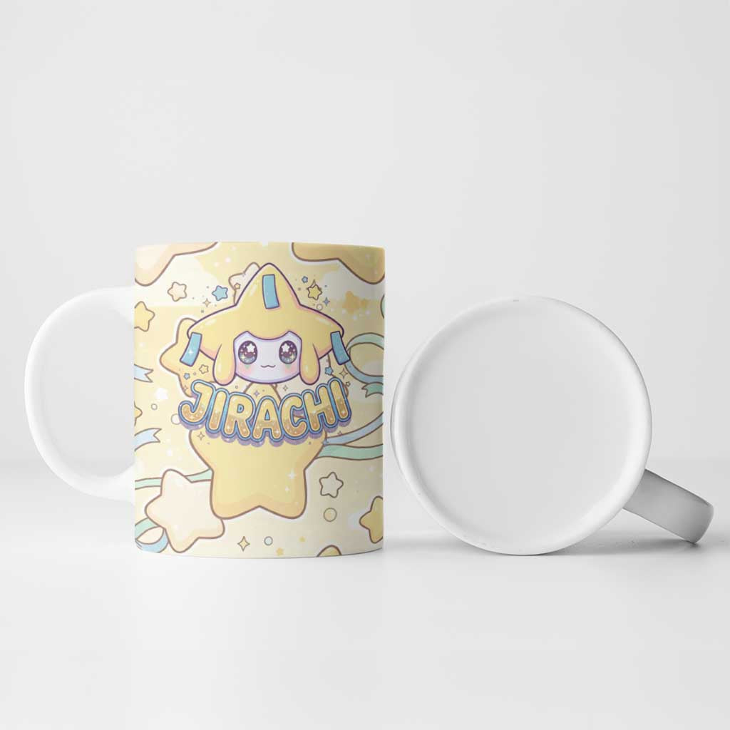 Jirachi Ceramic Mug Pastel Dreamy Starwish Art