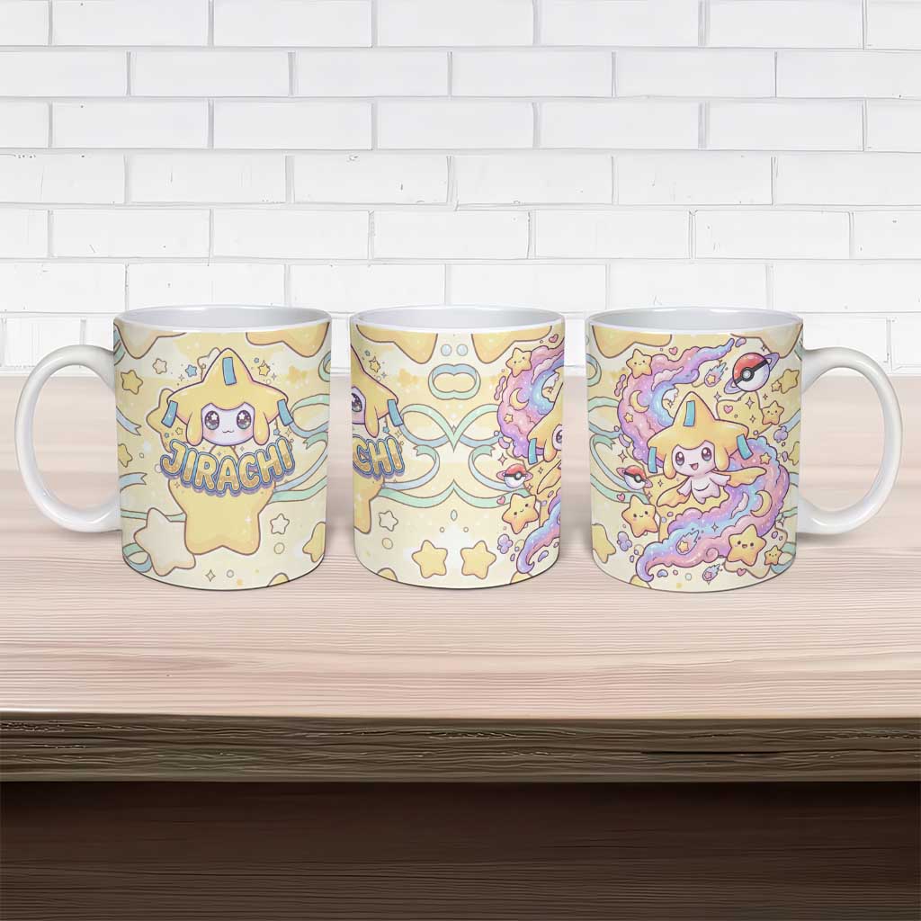Jirachi Ceramic Mug Pastel Dreamy Starwish Art