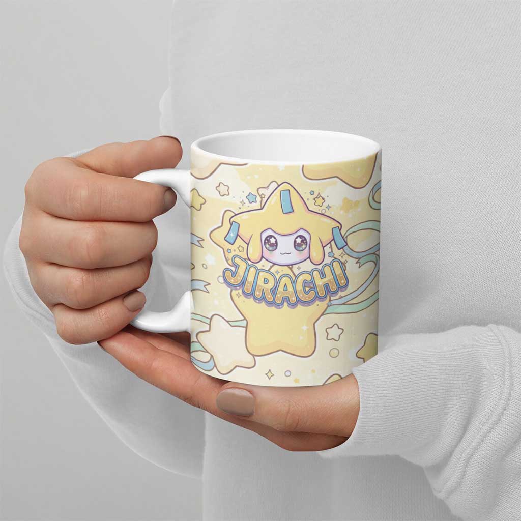 Jirachi Ceramic Mug Pastel Dreamy Starwish Art