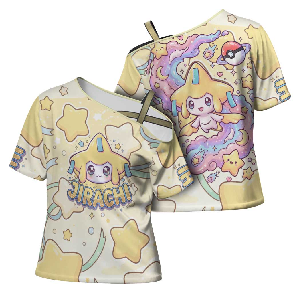 Jirachi Cross Shoulder Shirt Pastel Dreamy Starwish Art