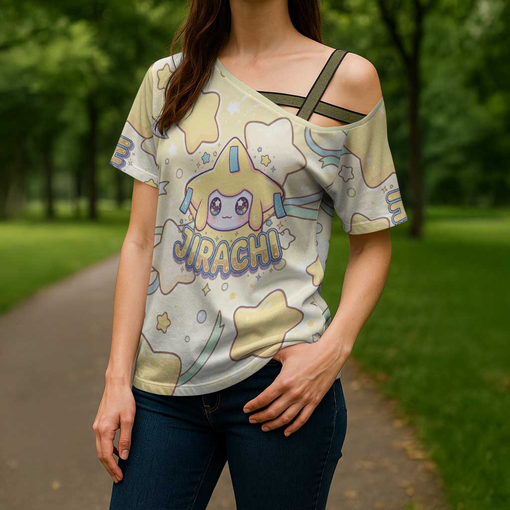 Jirachi Cross Shoulder Shirt Pastel Dreamy Starwish Art