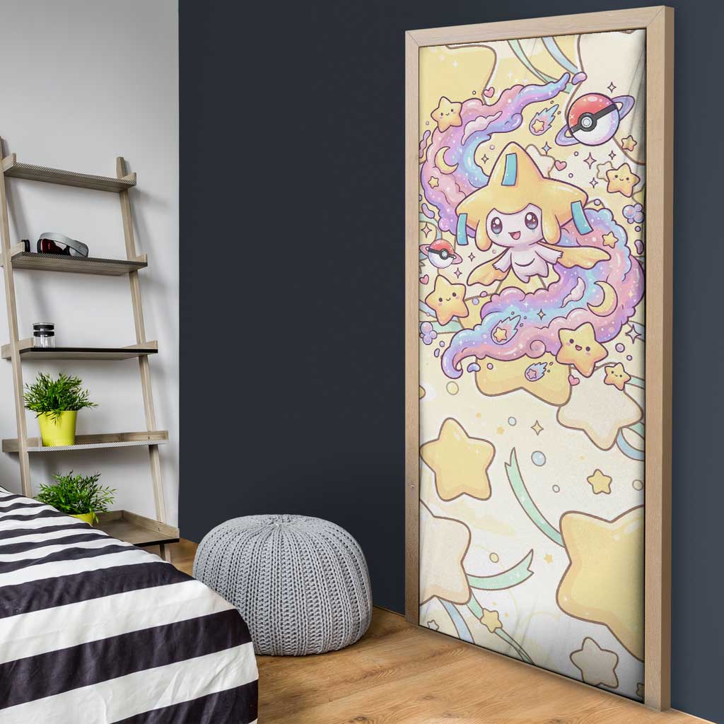 Jirachi Door Cover Pastel Dreamy Starwish Art