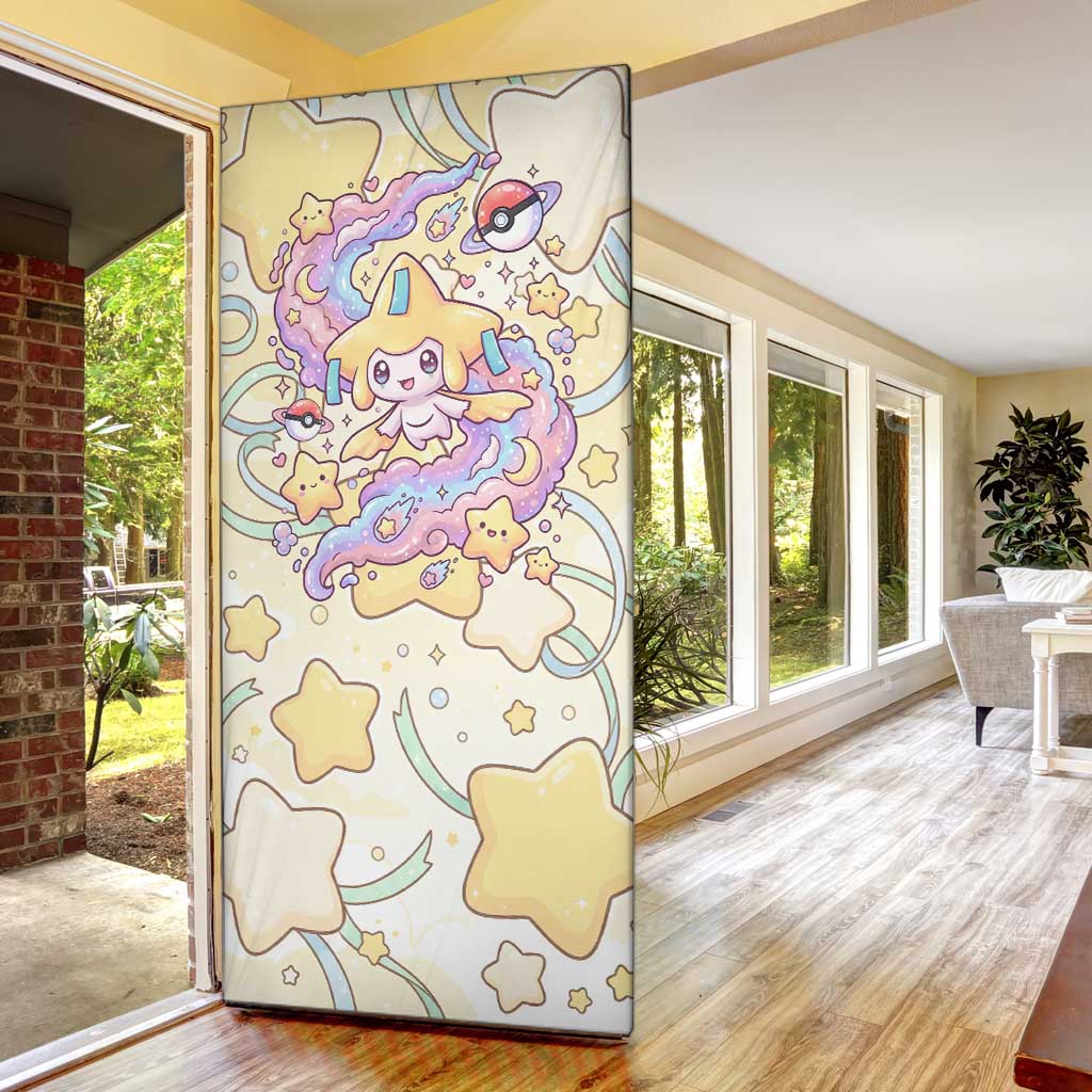 Jirachi Door Cover Pastel Dreamy Starwish Art