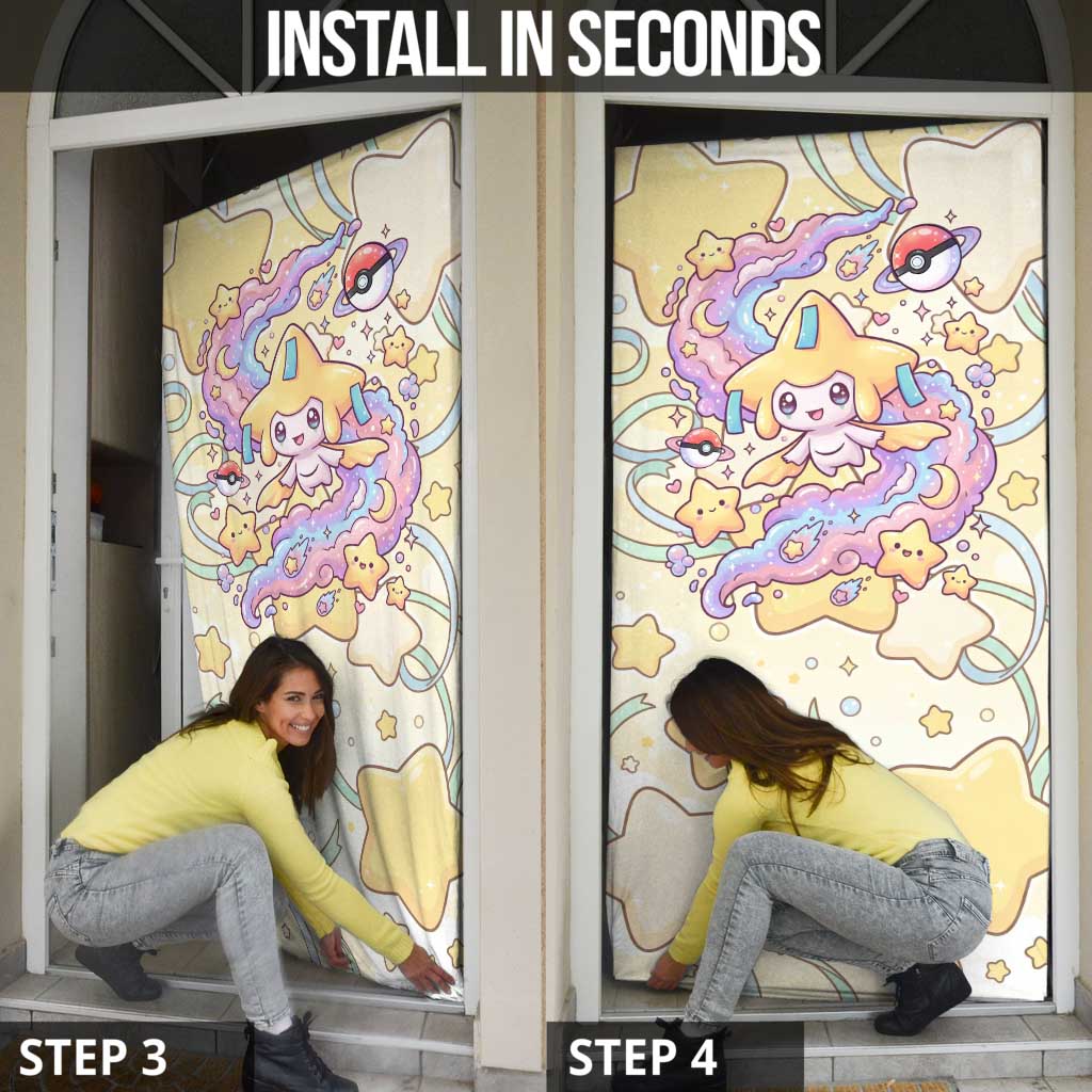 Jirachi Door Cover Pastel Dreamy Starwish Art