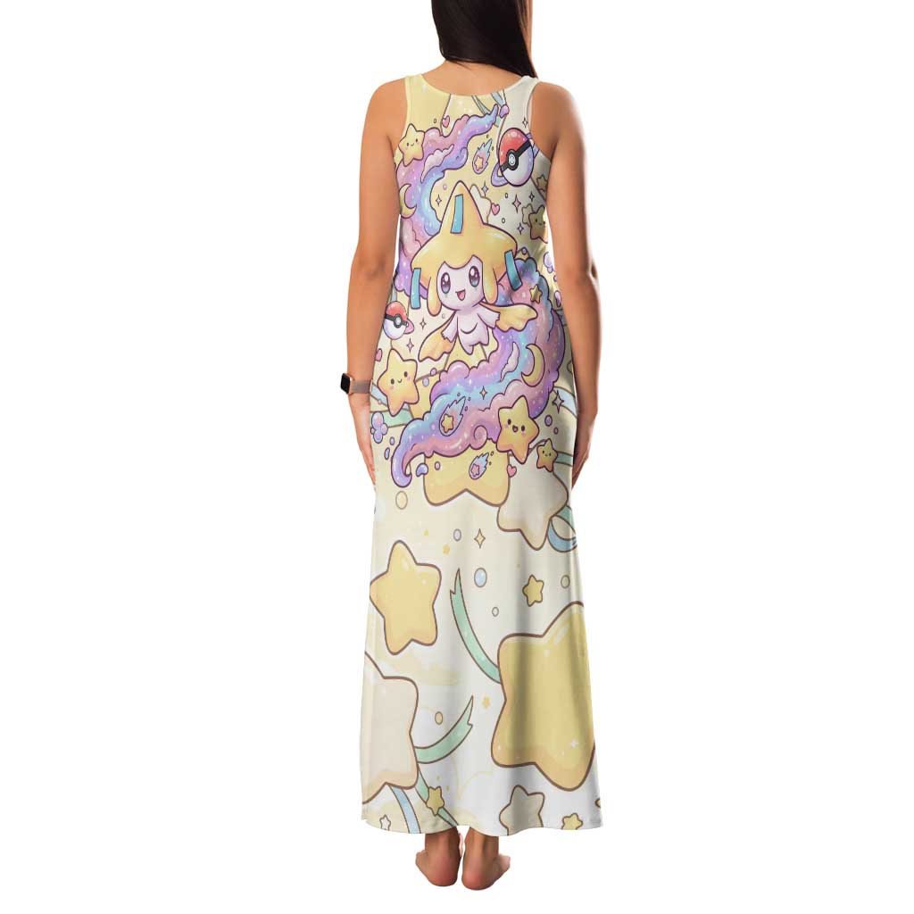 Jirachi Family Matching Tank Maxi Dress and Hawaiian Shirt Pastel Dreamy Starwish Art