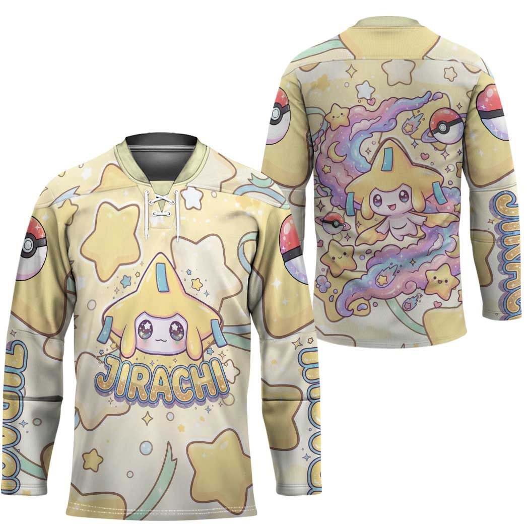 Jirachi Hockey Jersey Pastel Dreamy Starwish Art