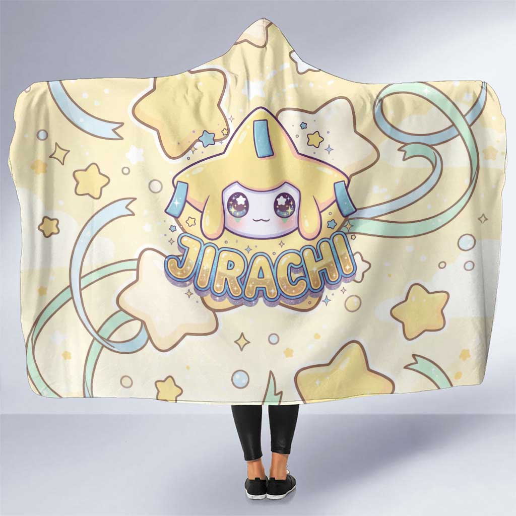 Jirachi Hooded Blanket Pastel Dreamy Starwish Art