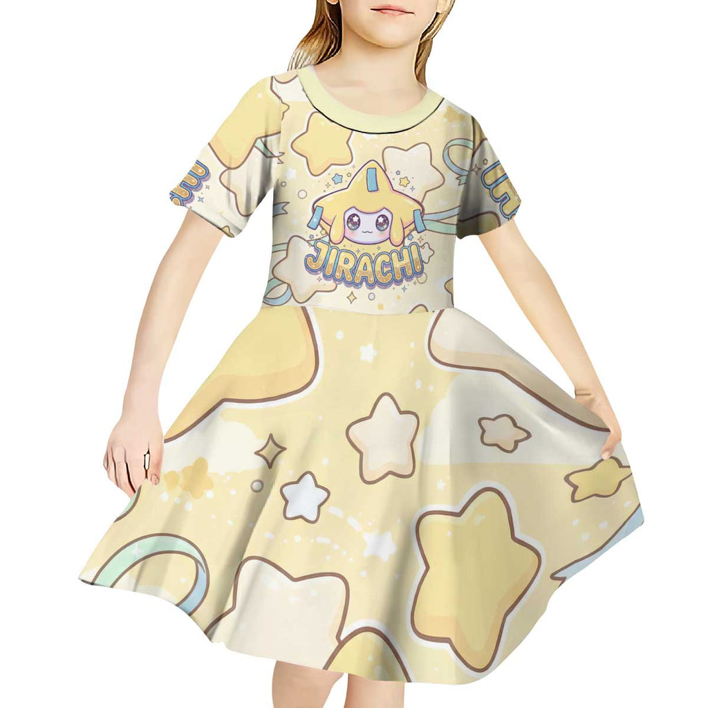 Jirachi Kid Short Sleeve Dress Pastel Dreamy Starwish Art