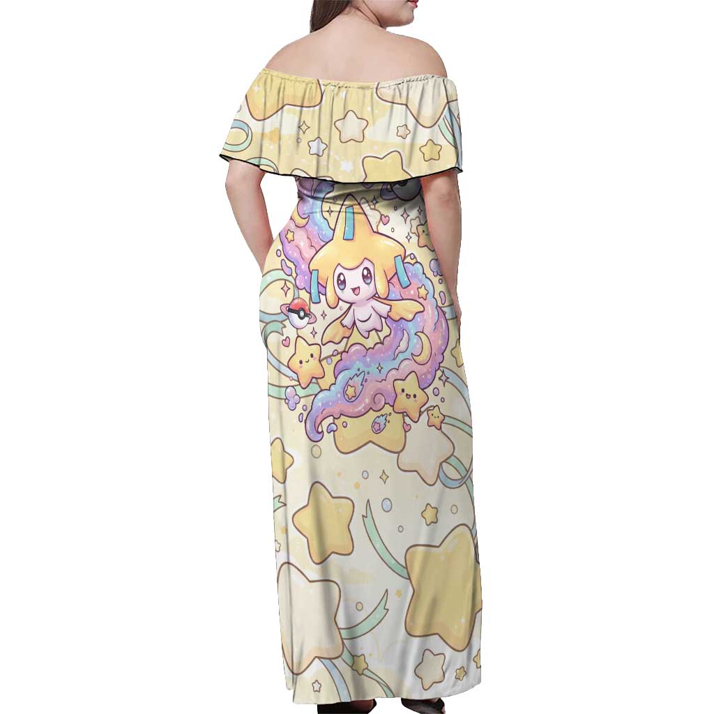 Jirachi Off Shoulder Maxi Dress Pastel Dreamy Starwish Art