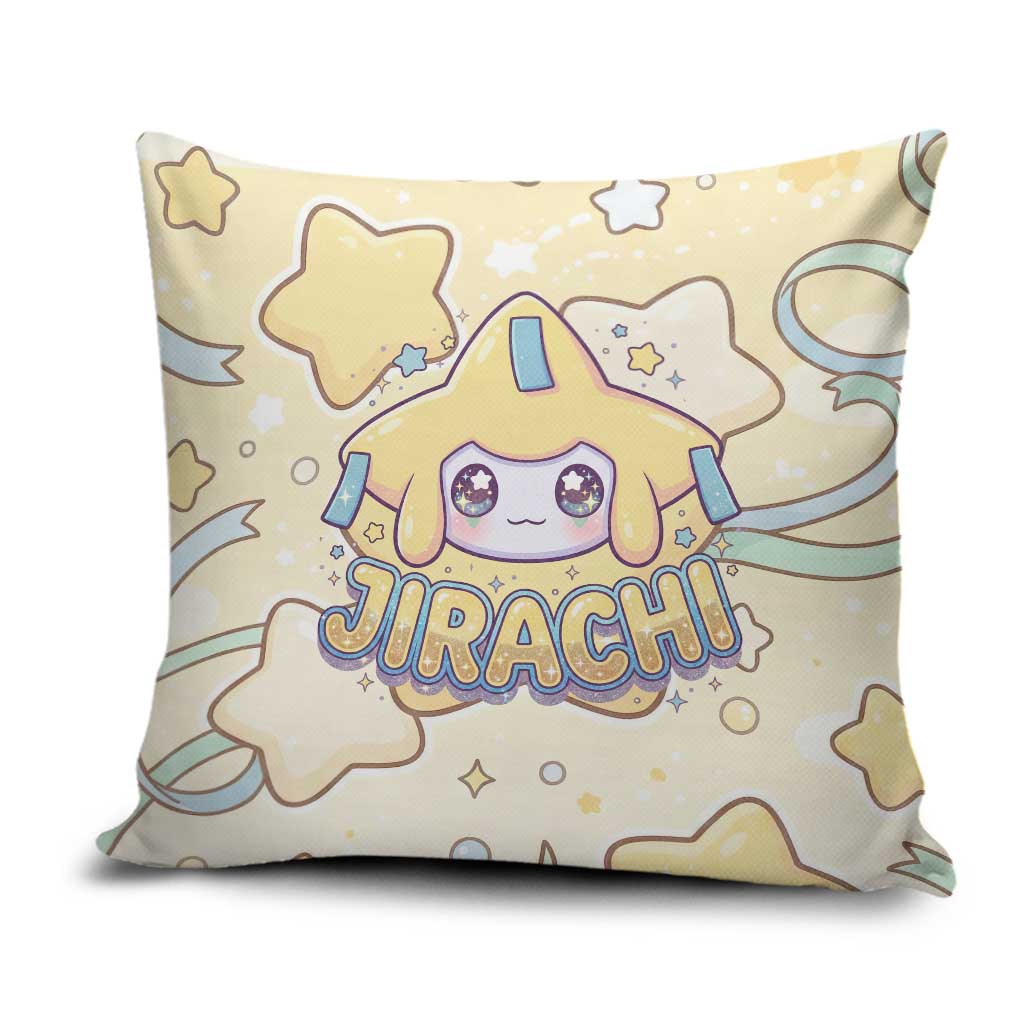 Jirachi Pillow Cover Pastel Dreamy Starwish Art