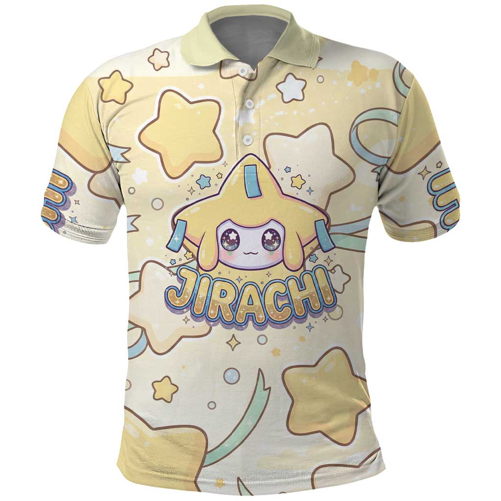 Jirachi Polo Shirt Pastel Dreamy Starwish Art