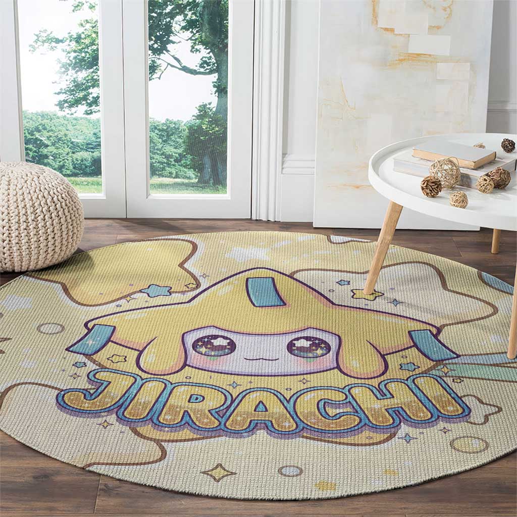 Jirachi Round Carpet Pastel Dreamy Starwish Art