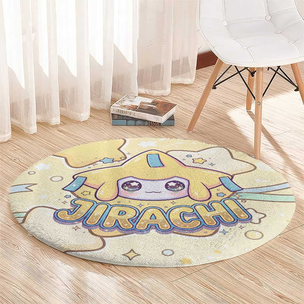 Jirachi Round Carpet Pastel Dreamy Starwish Art