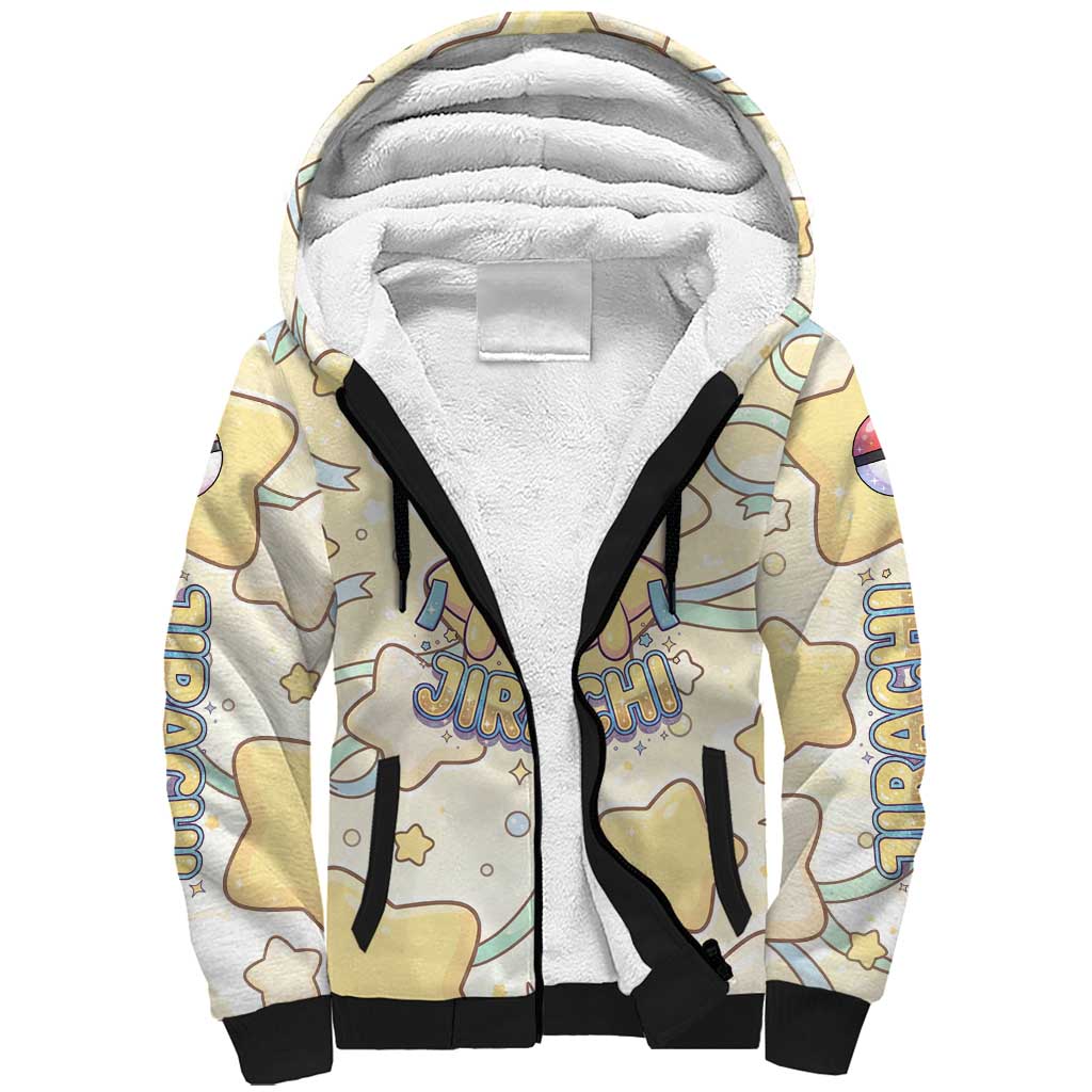 Jirachi Sherpa Hoodie Pastel Dreamy Starwish Art