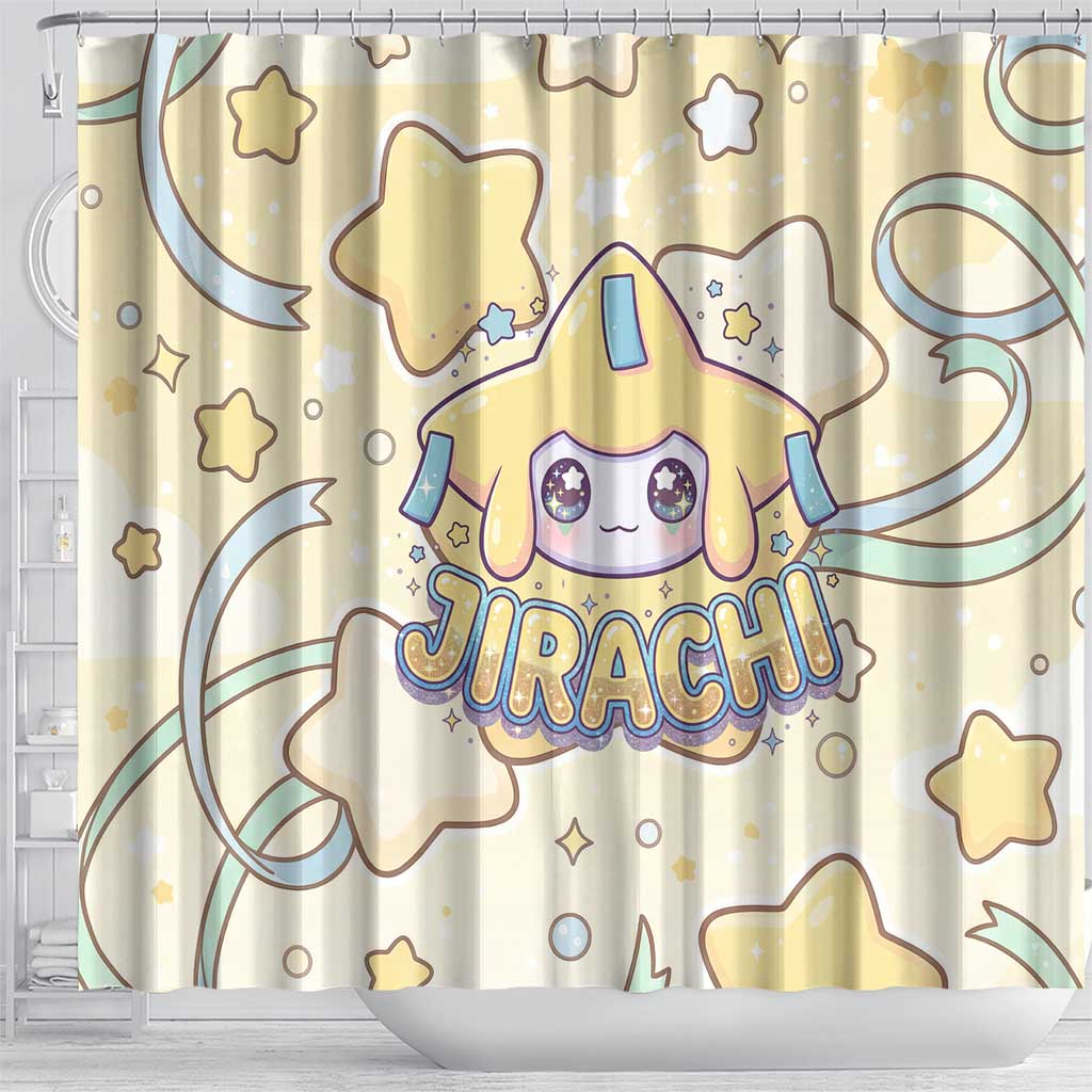 Jirachi Shower Curtain Pastel Dreamy Starwish Art