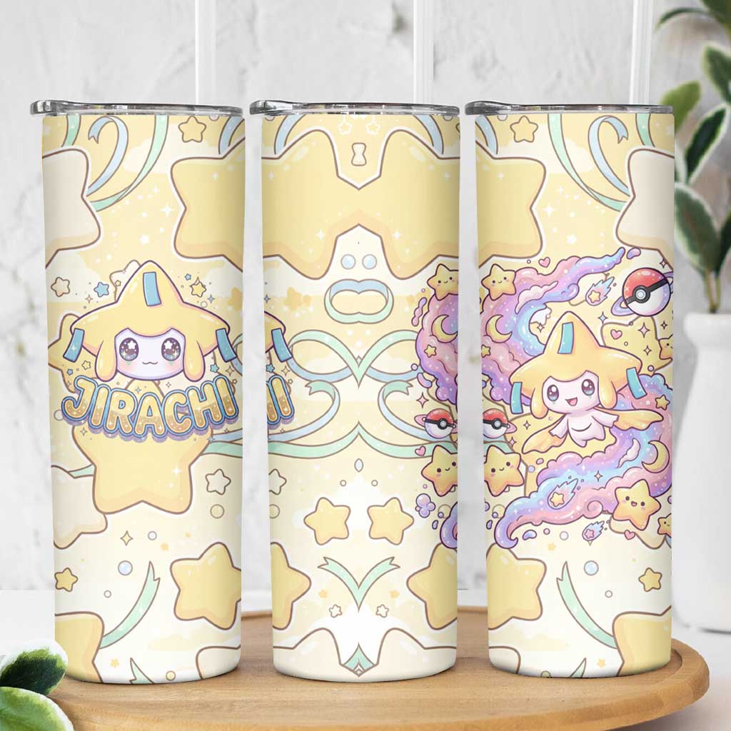 Jirachi Skinny Tumbler Pastel Dreamy Starwish Art