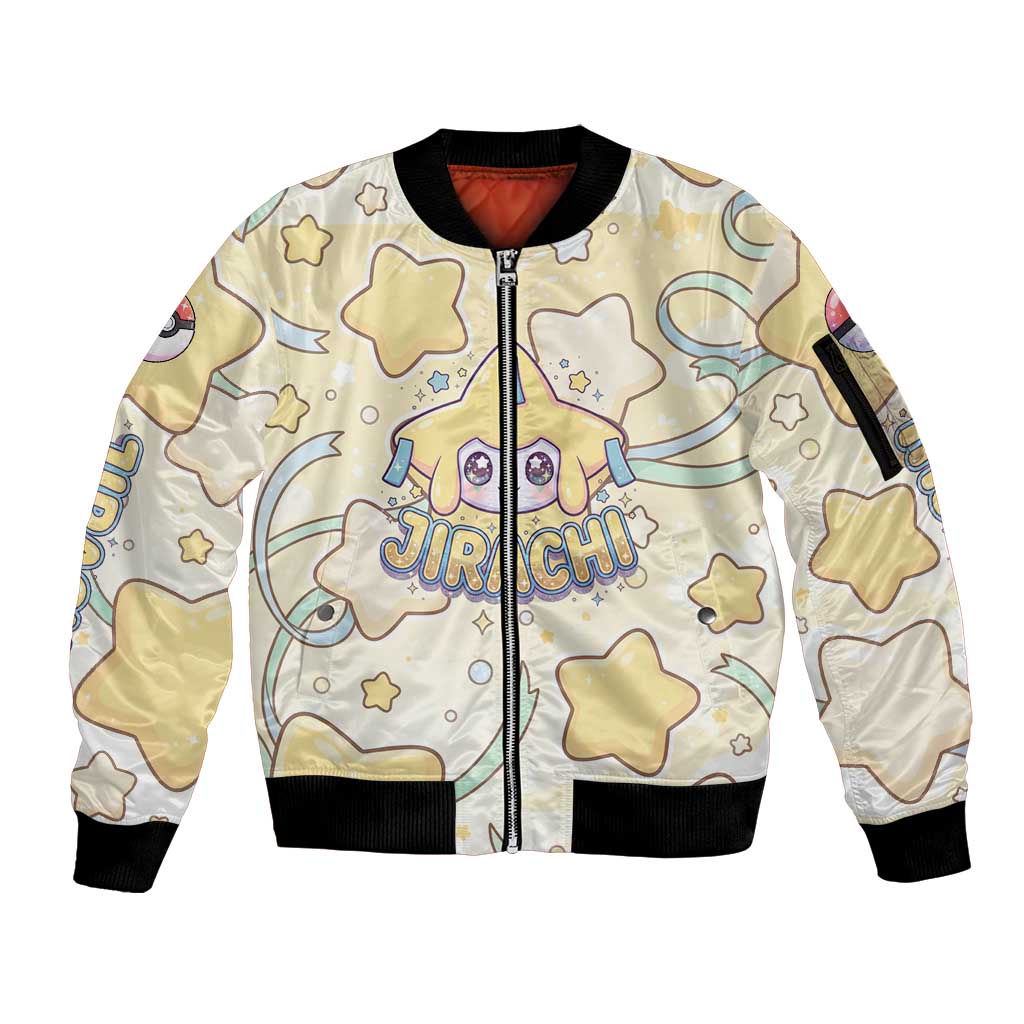 Jirachi Sleeve Zip Bomber Jacket Pastel Dreamy Starwish Art